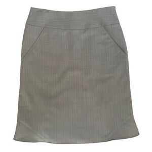 Max Studio Limited Edition Grey Pinstriped Wool Pencil Skirt